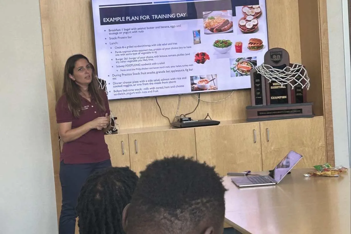 athlete sports nutrition education lecture